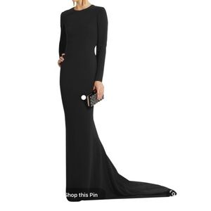 Stella McCartney open back black gown